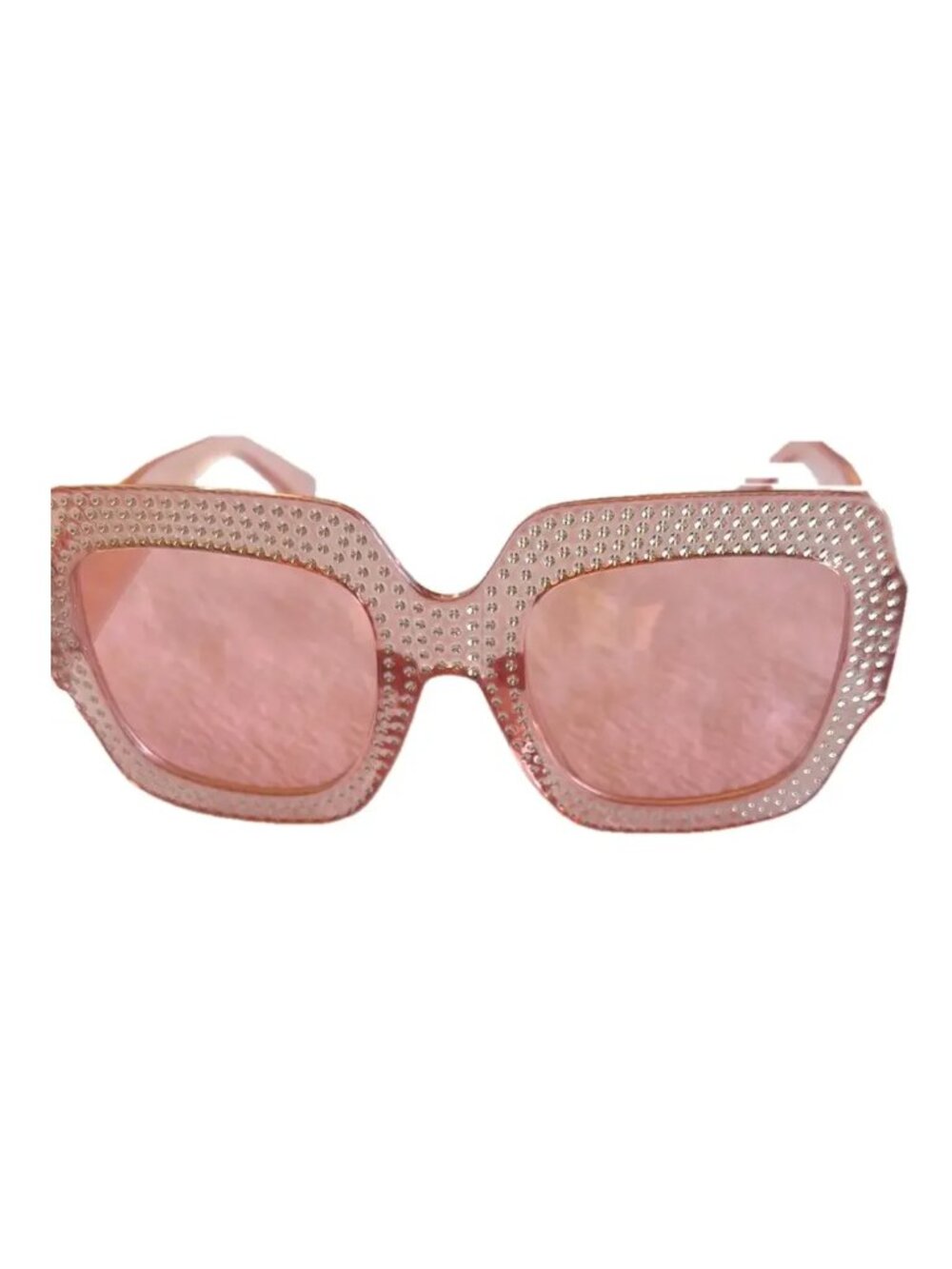 NEW CHIC Pink Rhinestone Rose Sunglasses